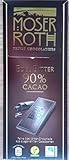 Edel Bitter 90% Kakao – Barre de chocolat noir extra noir 90% de cacao – Gourmande und intensive Degustation einer feinen und aromatischen Schokolade – kompatibel mit Moser Roth – 125 g