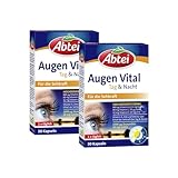 Abtei Augen Vital Tag und Nacht - mit Vitamin A, Lutein, DHA und Zeaxanthin - für den Erhalt der Sehkraft - laborgeprüft und hochdosiert - 30 Kapseln (Packung mit 2)