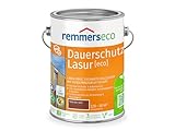 Remmers Dauerschutz-Lasur [eco] teak, 2,5 Liter, Langlebig, ausgeprägter UV-Schutz, für innen und außen, Schutz vor UV-Strahlung & Feuchtigkeit