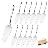 Tortenheber Edelstahl, 12Pcs Tortenheber Kuchenservierer, Silbernes Tortenmesser, Tortenschneider aus Edelstahl Tortenschneider mit Gezackten Kanten Tortenpizzaservierer für Küche Party Hochzeit