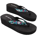 VALICLUD 1 Paar Flip-Flops - Flops stylische Flops Absatzsandalen für Damen Sandalen für Frauen im Freien freizeitschuhe flatform sandalen Sommerflops Sandale mit dicker Sohle Pu Blue