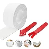SNAIL GARDEN 1 Rolle Bad Dichtungsband mit 2 Stück Abdichtungswerkzeug,verbessertes spurloses Dichtungsband, selbstklebendes wasserdichtes Dichtungsband für Bad,Badewanne,Küche,Toilette,Wand,Boden