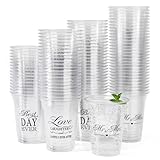 Einwegbecher für Hochzeiten, 350 ml, Kunststoff, Hochzeitsdekoration, 150 Stück