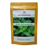 Premium Katzenminze 60g mit Spielsäckchen 100% Biologisch aus Frankreich Nepeta cataria Catnip… (12, Gramm)