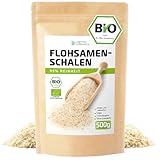 D&O Nature Products Flohsamenschalen Bio 500g, 99% Reinheit in Deutschland kontrolliert und abgefüllt, Vegan & Glutenfrei ohne Zusatzstoffe, Flohsamen Psyllium Husk