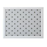 Creative Tops Bee Print Lap Tray mit Kissen, Sitzsack gepolstert, tragbarer Lap Desk, Schreibtisch Laptop Tablett 44cm x 34cm x 6cm