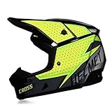 Off-Road Motorradhelme für Männer und Frauen Erweiterte Krempe Starke Belüftung Mountainbike Abfahrtshelm Zement Downhill Sicherheit Riding Gelb S/55-56cm