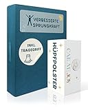 CALLMEJOY® Hüpfpolster für Kinder – Sichere Hüpfmatratze & Oeko-TEX zertifiziertes Hüpfkissen | Made in EU, waschbar & Anti-Rutsch | Freude für Kinder & Entspannung für Eltern - 100x75x18 cm (Petrol)