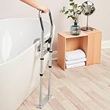 Java Wellness® Badewannen Sicherheitsgriff Senioren – Einstiegshilfe für die Badewanne – Haltegriff Bad mit höhenverstellbarem Handlauf – mehr Sicherheit & Komfort – für alle gängigen Badewannentypen