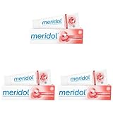 Meridol Zahnpasta Komplettschutz mit antibakterieller Zutat, beruhigt gereiztes Zahnfleisch und empfindliche Zähne. Bekämpft Plaquebakterien und beugt Zahnfleischbluten vor 75 ml (Packung mit 3)