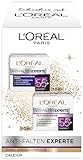 L'Oréal Paris feuchtigkeitsspendendes Pflegeset, Anti-Aging Tages- & Nachtcreme zur Minderung von Falten, Anti-Falten Experte 55+, 2 x 50 ml