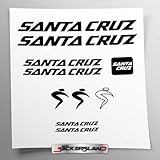 Stickersland® Aufkleber-Set kompatibel mit Rahmen MTB Mountainbike und Helm | Decals Aufkleber für Fahrrad mit Logos | Stickersland® – Santa (matt)