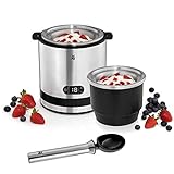 WMF Küchenminis 3in1 Eismaschine, für Frozen Joghurt, Sorbet und Eiscreme, Gefrierbehälter 300 ml, Eisportionierer, 30-Minuten-Time, spülmaschinengeeignete Teile, Ice Cream Maker