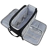 Gloppie Kulturbeutel Herren Damen Kosmetiktasche Reise Waschtasche XXL Große Kulturtasche 10L wasserdichte Toiletry Bag mit Nass-Trockenbeutel für Kinder, Männer und Frauen, Schwarz