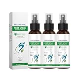3PC Fußdesinfektionsspray mit Teebaumöl, transparentes Fußdesinfektionsspray, Teebaumöl-Fußspray, Fuß- und Schuhfrische
