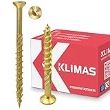 KLIMAS Holzschrauben Torx - Spanplattenschrauben Gelb -...