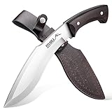 TIVOLI Survival Messer Großes Outdoor Messer aus einem Stück D2 Stahl Gefertigt,Feststehende Klinge Jagdmesser mit Scheide,Full Tang Machete Bushcraft Messer,Geschenke für Männer