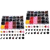 DIYEAH 2Sets 2 Sets Verpackte Plüschpuppe DIY Augapfel Zubehör Zange Spinner Glitzer Sicherheitsaugen Hüpfende Sicherheitsaugen Ohne Unterlegscheibe Basteln Augäpfel Bär 1040pcs*2
