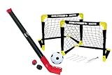 Spiel AG Hockey Set Street und Feldhockey 2 Tore 2 Bälle 2 Hockeyschläger 1 Fußball
