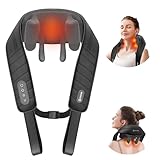 COMFIER Nackenmassagegerät mit Wärme, Kabelloses Shiatsu 4D Experten Knet Massagegerät für Nacken, Rücken, Beine, Schulter, Shiatsu Massagegeräte für Haus Büro, Geschenke für Männer, Frauen