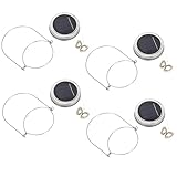 Anneome 4 Stück Solar Lichterketten mit 20 Warmweißen Leds Einmachglas Lichterdeckel aus Aluminium und Edelstahl Wetterfeste Garten Dekoration zum Aufhängen