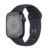 Apple Watch Series 8 (GPS, 41MM) Aluminiumgehäuse Mitternacht mit Mitternacht Sportarmband (Generalüberholt)