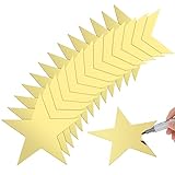 80 Stück Stern Papierausschnitte Große Goldene Stern Dekorationen Glitzernde Sterne Konfetti Papierausschnitte Pappsterne für Geburtstag Hochzeit Party Dekoration