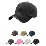 Aomig Basecap Unisex, Retro Baseball Cap Herren und Damen, Einstellbare Kappe Sommer, Sonnenschutz Baseballkappe Hüte, Mützen Caps Käppi Sonnencap für Outdoor Running Tennis Golf Sport Reisen(Schwarz)