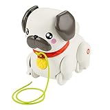 Fisher-Price Baby & Kleinkind Nachziehspielzeug FP Pets Gassi gehen mit Hündchen mit Bewegung und Geräuschen für Kinder ab 12 Monaten, HTW94