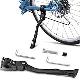 E-Bike Fahrradständer, Ordriv Fahrradständer Höhenverstellbar Universal 24-29 Zoll - Stabiler Seitenständer bis 50KG für E-Bike, Mountainbike, Trekkingrad, Cityrad, Rennrad & Pendlerräder