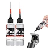 Gupcaqosjw 2 Stück Haarschneidemaschinen-Öl, 60Ml Scherkopf ÖL Für Haarschneidemaschinen Und Trimmer, Clipper Oil, Scherkopföl, Haarschneideöl-Schmiermittel, Geruchloses Reibungsminderndes Trimmeröl
