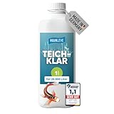 AGUALEVE® Teichklar 1l *NEU* | Macht grünes Teichwasser Wieder klar Dank innovativer Kristallklar-2.0-Formel | für Fisch-, Garten- & Schwimmteiche | Qualität Made in Germany | für 20.000l Teichwasser