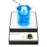 ANZESER Magnetrührer mit Magnetrührstab, Drehzahlbereich 100~3000 UpM, Rührmenge 3000ML (ohne Heizung)