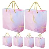 minkissy 6St Geschenktasche aufbewahrungssack storage pockets pocketbook spielzeug sack shopper bag mittlere Geschenktüten große Geschenktüten Papiertüten Geschenktüten aus Papier Rosa