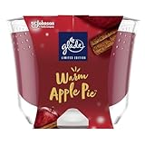 Glade Langanhaltende Duftkerze im Glas, Warm Apple Pie, bis zu 30 Stunden Brenndauer, 4er Pack (4x204 g)