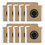 CYRENT Staubsaugerbeutel für Dreame Z40 Station Nass- und Trockensauger, hocheffiziente Filtration, Vliesstoff, weiß, große Kapazität, Heimgebrauch (10 Stück)