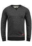 !Solid VituNeck Herren Sweatshirt Pullover Pulli Mit Rundhalsausschnitt, Größe:L, Farbe:Med Grey (8254)