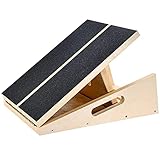 MUCITAGF Professionelles Schrägbrett aus Holz, verstellbares Neigungsbrett und Wadendehner, Stretch-Brett - extra seitliches Griff-Design für Tragbarkeit