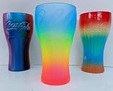 Generisch 3er Set Regenbogengläser McDonalds Deutschland - 3 x Glas C o c a - C o l a Neu