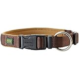 HUNTER NEOPREN VARIO PLUS Halsung, Hundehalsband, Nylon, mit Neopren gepolstert, 35-40/2,0 (S-M), braun/karamell