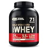 Optimum Nutrition Gold Standard 100% Molkenproteinpulver für Muskelaufbau und -regeneration mit natürlich vorkommendem Glutamin und BCAA-Aminosäuren, Cookies & Cream, 71 Portionen, 2,27 kg