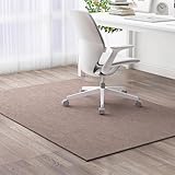 Bürostuhlmatte für harte Böden und Teppich, rutschfest, Gaming-Schreibtischschutz, 100 x 180 cm, Braun, ideal für Laminatböden zu Hause und im Büro, Bodenschutzmatte