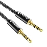 Syncwire 3.5mm Audio Kabel Nylon Geflochtenes 1M Klinke auf Klinke kabel für Kopfhörer Apple iPhone iPod iPad, Echo Dot Heim KFZ Stereoanlagen, Smartphones, PC, Lautsprecher, MP3 Player usw