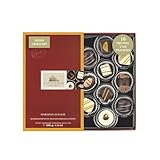 Lauenstein Confiserie Marzipan Pralinen, 10 handgefertigte Pralinen mit Alkohol aus edlem Marzipan in Geschenkbox 125g mit 8 verschiedenen Pralinensorten