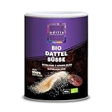 Bio Dattel Süsse - 100% Reine Deglet Nour Datteln - Natürlicher Zuckerersatz, Fein gemahlen mit 500 Mikron - Ideal für Backen & Kochen - Premium Qualität - (1 Dose x 350 Gramm)