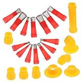 HOLIDYOYO Teiliges Edelstahl Dichtstoff applikator mit Abnehmbarem Sockel und Verlängerungsstange Langlebiges Fugenglätter Werkzeug für Küche Bad und Fliesen Praktische Dichtungsdüse