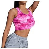 TOPJIAO Stickerei Sling Oansatz Trap Top Sexy Bluse Tie-Dye Damenbluse Seidentop Sporttop Damen