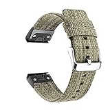 22 x 26 mm Smartwatch-Armbänder für Garmin Fenix 6 6X Pro 5X 5Plus 3HR Forerunner 935 945 Schnellverschluss-Armband aus Nylon (Farbe: Lila, Größe: Forerunner 935 945), grün, 22mm Fenix 5 6 Pro