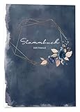 DeinWeddingshop Stammbuch der Familie - Familienstammbuch Hochzeit Standesamt - Watercolor Breeze - Hardcover (Unpersonalisiert, Blau, 16x21cm)