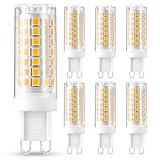 FEILEMAN G9 LED Dimmbar Lampe Glühbirne 7W 70W Halogen Äquivalent Warmweiß 2700K AC230V Lampe G9 Bi Pin Sockel, Flimmerfrei, 360°Ausstrahlungswinkel, 6er
